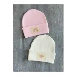 باندانا صورتی دختر بچه / کودک با برچسب جامدادی Beanie Pink Ecru
