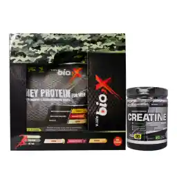 پودر وی پروتئین آقایان بایوکس - 2250 گرم و پودر کراتین مونوهیدرات اولترا پاور پگاه - 300 گرم