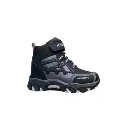 ALTUNTAŞ یونیسکس کودکان چکمه های خزدار مخملی مشکی مقاوم در برابر سرما و کفی غیر لغزنده