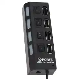 هاب 4 پورت USB 2.0 پورتز مدل HI-SPEED