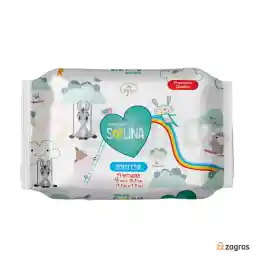 دستمال مرطوب کودک سون کوئین مدل سولینا Premium Quality بسته 27 عددی