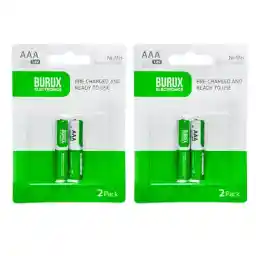 باتری نیم قلمی قابل شارژ بروکس مدل NI-MH دو بسته 2 عددی