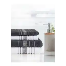 مجموعه حوله حمام 4 تکه پرمیوم GIFT MALL Lines ست حمام ترکی