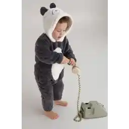 Mariva home Welsoft Panda Plash Unisex زیپ دار کیسه خواب کودک زمستانی لباس بچه گانه Rompers بچه گانه