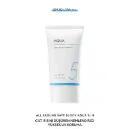 ژل ضدآفتاب مرطوب کننده بر پایه آب میشا 50 میلی لیتر ژل ضد آفتاب All Around Safe Block Aqua Sun Gel Spf50+/PA++++
