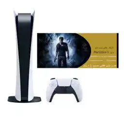 کنسول بازی سونی مدل Playstation 5 Digital Edition ظرفیت 825 گیگابایت به همراه کارت طلایی نصب بازی کنسول بازی سونی مدل Playstation 5 Digital Edition ظرفیت 825 گیگابایت به همراه کارت طلایی نصب بازی