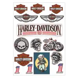 MOTORCAP موتور سیکلت من کلاه ایمنی هارلی برچسب برچسب تقلبی هارلی دیویدسون با نام تجاری مختلط پوشش اسپانسر 3