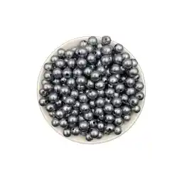 Target Bijouterie 100gr 10mm donkergrijs / gerookt / antraciet kleur kunststof parelkralen, sieraden maken kralen (100gr, ~ 200 stuks)
