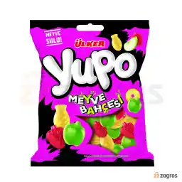 پاستیل اولکر Yupo طرح میوه های مختلف 80 گرم