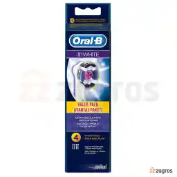 سری یدک مسواک برقی اورال بی مدل 3D WHITE تعداد 4 عددی