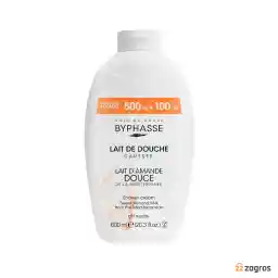 شامپو بدن کرمی بایفاس سری Caresse حاوی شیر بادام 600 میل