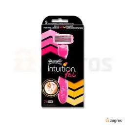 خودتراش زنانه 5 تیغه ویلکینسون مدل Sword Intuition f.a.b به همراه یک عدد یدک