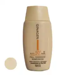کرم ضد آفتاب رنگی ژیناژن، SPF 50، مدل 01، مناسب پوستهای چرب و مختلط با تنالیته روشن و حجم 50 میلیلیتر، ضد آب، محافظتکننده در برابر اشعههای UVA و UVB، ضد چروک، ضد لک و پیری، دارای فرمولاسیون مواد و املاح معدنی، با ماندگاری 2 ساعته