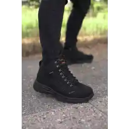 چکمه های ضد آب ارتوپدی 4 نواری مردانه ریمکس مشکی ریمکس Rm0578