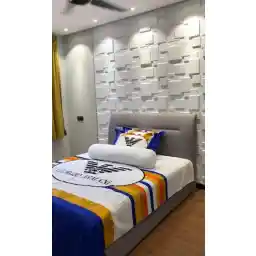 دیوارهای رنگارنگ 50x50 سانتی متر 1 تکه چسب مکعبی سه بعدی قابل شستشو با الگوی هندسی سفید کاغذ پانل دیواری قابل رنگ آمیزی ABS