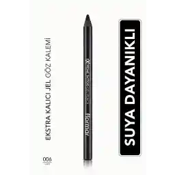 مداد چشم ژل ضد آب فلورمار (مشکی) - مداد ژل اکستریم تاتو - 006 اونیکس - 8682536028882