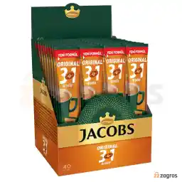 پودر قهوه فوری جاکوبز مدل Original بسته 40 عددی