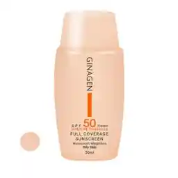 کرم ضدآفتاب ژیناژن SPF50 مدل 02، مناسب پوستهای چرب، حجم 50 میلیلیتر