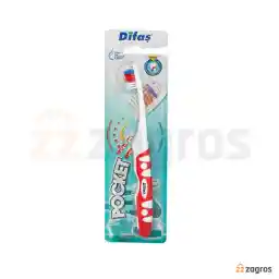 مسواک مسافرتی تاشو دیفاش Difas مدل Pocket با برس متوسط