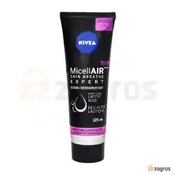 ژل اسکراب میسلار پاک کننده صورت نیوآ حاوی اسید لاکتیک مناسب پوست معمولی 125 میل