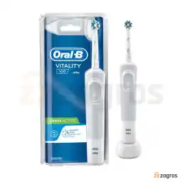 مسواک برقی اورال بی مدل Vitality 100 Cross Action رنگ سفید مسواک برقی اورال بی مدل Vitality 100 Cross Action رنگ سفید