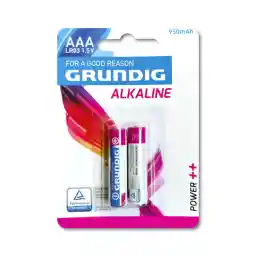 باتری نیم قلمی گروندیگ مدل Alkaline بسته 2 عددی