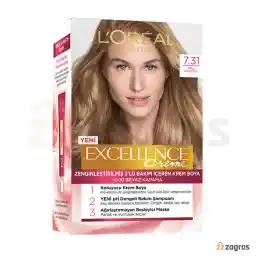 کیت رنگ مو عسلی شماره 7.31 لورآل سری Excellence