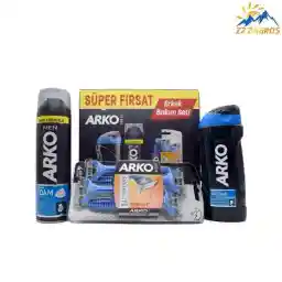 ست اصلاح مردانه آرکو مدل cool شامل فوم اصلاح + تیغ اصلاح + افترشیو