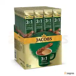 کافی میکس 3 در 1 جاکوبز مدل Yoğun Lezzet حجم 18 گرم بسته 40 تایی