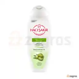 شامپو تغذیه کننده 2 در 1 حاجی شاکر حاوی روغن زیتون مناسب انواع مو 500 میل