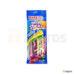 پاستیل مدادی ببتو مدل Wacky Sticks Fizzy وزن 75 گرم