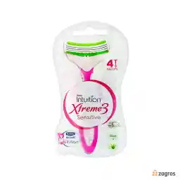 خودتراش زنانه 3 تیغ شیک مدل Xtreme3 Sensitive بسته 4 عددی