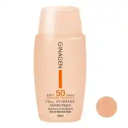 کرم ضدآفتاب رنگی ژیناژن مدل SPF50-03، مناسب پوستهای معمولی و خشک، حجم 50 میلیلیتر