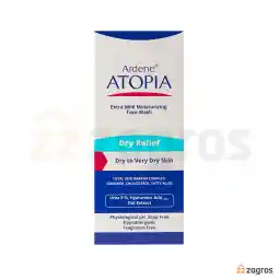 لوسیون شوینده صورت آردن آتوپیا سری Dry Relief مناسب پوست خشک تا خیلی خشک 150 میل