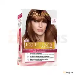 کیت رنگ مو قهوه ای شکلاتی لورآل شماره 6.35 سری EXCELLENCE