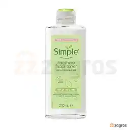 تونر تسکین دهنده و پاک کننده صورت سیمپل مناسب پوست حساس 200 میل تونر تسکین دهنده و پاک کننده صورت سیمپل مناسب پوست حساس 200 میل