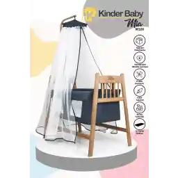 تخت گهواره چوبی راک شونده جانبی Kinder Baby Mia Mommy