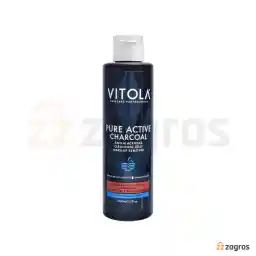 ژل آرایش پاک کن زغالی ضد جوش سرسیاه ویتولا مناسب پوست های مستعد چربی و آکنه 200 میل