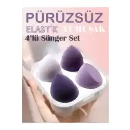 ست اسفنجی باکس اسفنجی اقیانوس، فونداسیون، کانسیلر، ست کاربرد پودری 4 تایی