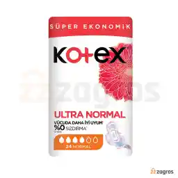 نوار بهداشتی کوتکس مدل Ultra Normal سایز نرمال بسته 24 عددی