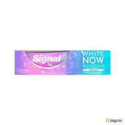 خمیر دندان سفید کننده سیگنال سری White Now مدل Glossy Shine حجم 75 میل