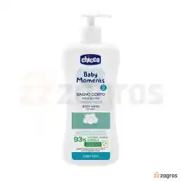 شامپو بدن کودک چیکو حاوی عصاره پنبه و گلیسیرین گیاهی 500 میل