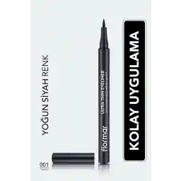 خط چشم فوق نازک فلورمار (BLACK) - خط چشم فوق العاده نازک - 001 مشکی - 8690604478491