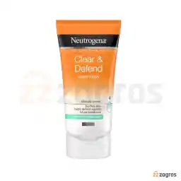 ماسک و شوینده صورت نوتروژینا سری Clear & Defend مناسب پوست مستعد لک و جوش 150 میل