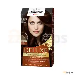 کیت رنگ مو شاه بلوط طلایی پلت Deluxe مدل Yogun Renkler شماره 5.680