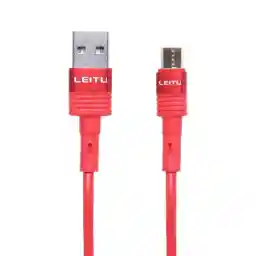 کابل شارژ و انتقال دیتا لیتو مدل Leitu LD-10 (micro USB) قرمز