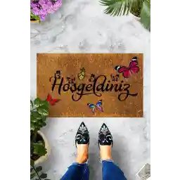 تشک درب تزئینی چند منظوره داخلی و خارجی Evsebu Home Welcome Butterfly