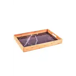 Bambum Marbella Mermer Desenli Tepsi Orta Boy 39,5x28x4,5cm