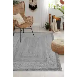 Decomia Home دیجیتالی بدون لغزش جوت حصیری با ظاهر مدرن فرش اتاق نشیمن فرش آشپزخانه فرش بالکن