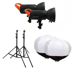 کیت دو شاخه نور ثابت Answer cob JSL B-011 + سافت باکس فانوسی و پایه